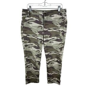 J Crew Boyfriend Camo Chino Pants Size 12 Button Fly Military Western